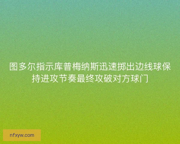 图多尔指示库普梅纳斯迅速掷出边线球保持进攻节奏最终攻破对方球门
